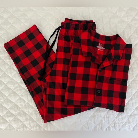 Pajamarama Men's Red and Black Plaid Pajama Set - Picture 1 of 3